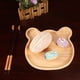 thumbnail image 2 of Breakfast Plate, Easy Cleaning Easy to Storage Wooden Plate, 2pcs Snacks Holding Candy, Cookie Children's Dinner Plate Home Decor ANGGREK EG3113, 2 of 8