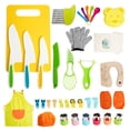 thumbnail image 1 of Juego de cuchillos para niños Melican Montessori Kitchen, sin BPA, 38 piezas, 1 of 6