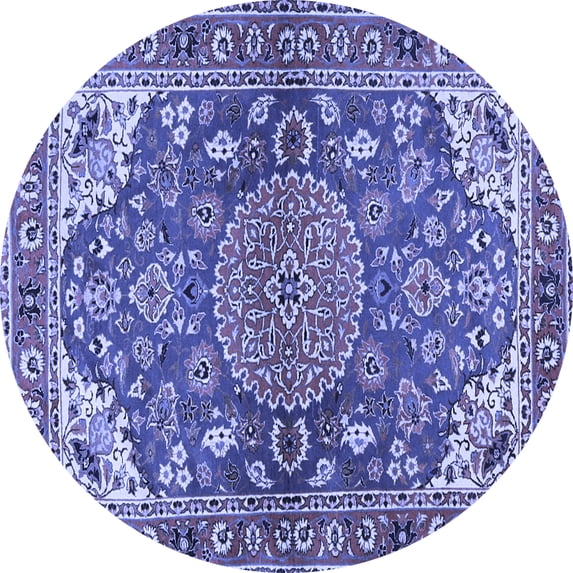 Ahgly Company Indoor Round Persian Blue Traditional Area Rugs, 8' Round