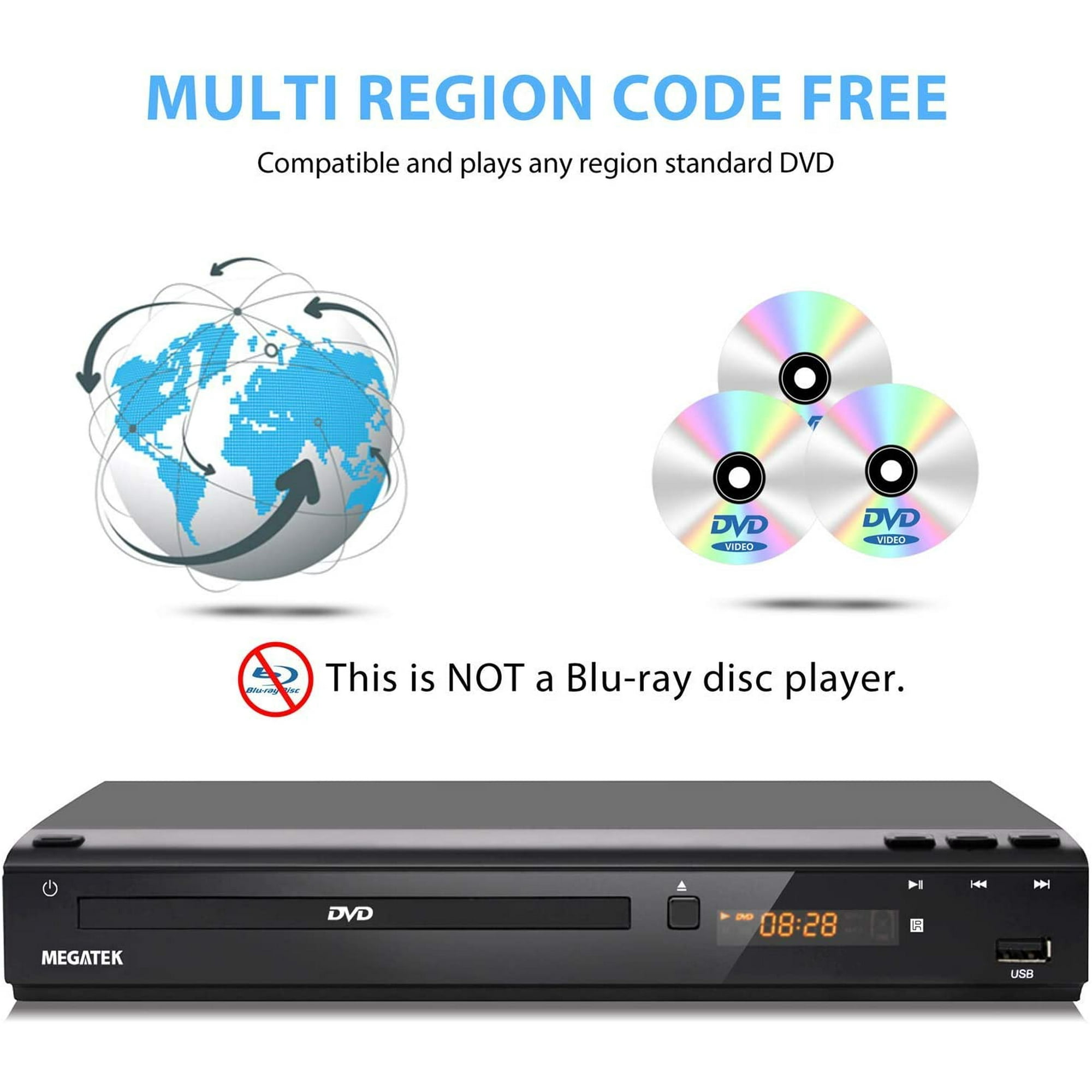 DVD Player, Megatek Home DVD Player for TV with HDMI Full HD 1080p