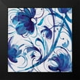thumbnail image 2 of Troise Heidel, Theresa 15x15 Black Modern Framed Museum Art Print Titled - Indigo Swirl III, 2 of 5