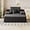 Dark Grey, variant on BISHE Oversized Upholstered Sofa Bed with 3 Pillows, 68" Corduroy Chaise Lounge Sleeper Couch, Fully Compressed Foam Loveseat for Apartment, Living Room, Bedroom, Grey