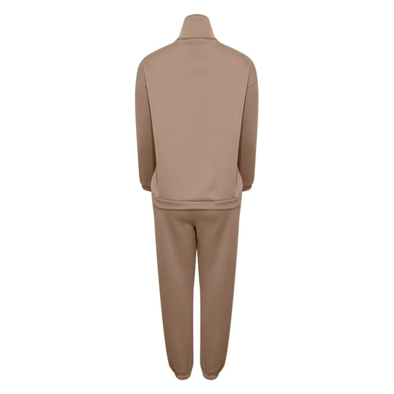 ZRGHAOYLQ Athletic Tracksuit Set Women's Cold Shoulder Long Sleeve