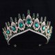 thumbnail image 3 of Zhuge Tiara de boda para novia, diadema de princesa, corona nupcial, joyería para el cabello con diamantes de imitación de cristal, decoración para novia, cumpleaños, graduación, boda (azul), 3 of 4