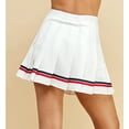 thumbnail image 3 of Made by Johnny Women's Plaid High Waist School Uniform Pleated Skater Tennis Skirt L NAVY_RED, 3 of 6