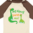 thumbnail image 4 of Inktastic My Nanny Loves Me Grandson Dinosaur Boys Long Sleeve Baby Bodysuit, 4 of 5