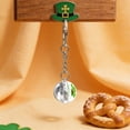 thumbnail image 4 of 1 llavero de trébol de la suerte con forma de trébol de cuatro hojas, colgante de bola de cristal, para el Día de San Patricio, regalo de Pascua, bolsa de regalo, regalo de cumpleaños, fiesta, colgant, 4 of 7