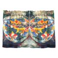 thumbnail image 7 of Yayeee Kitchen Curtains Tier Pair Light Filtering 27"x36" Rod Pocket Short Cafe Window Panel, Colorful Goldfish, 7 of 7