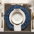 thumbnail image 4 of Pillfn 13 Inch Blue Charger Plates Plastic Plate Chargers for Table Setting Round Ganoderma Chargers for Dinner Plates Supplies for All Holidays and Parties Set of 12, 4 of 5
