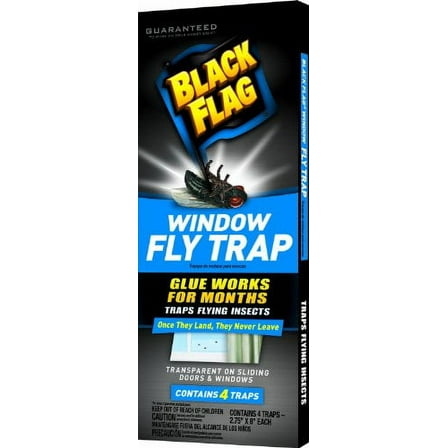 Black Flag Window Fly Trap Catches All Flying Insects 4 Traps