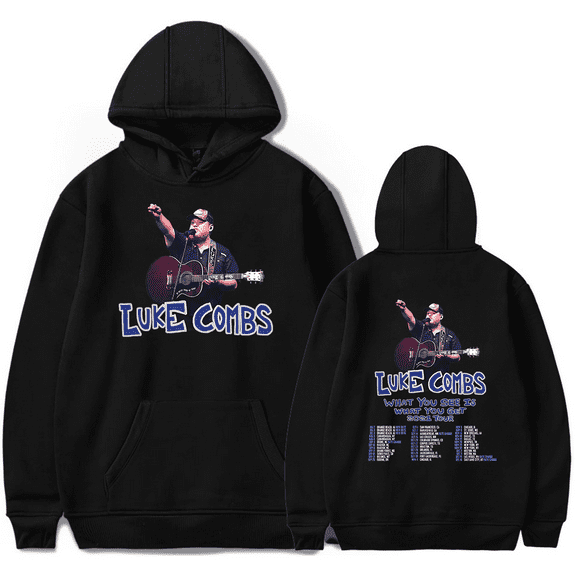Luke Combs Merch Hoodie What You See Is What You Get 2021 Tour Long Sleeve Country Music Pullovers