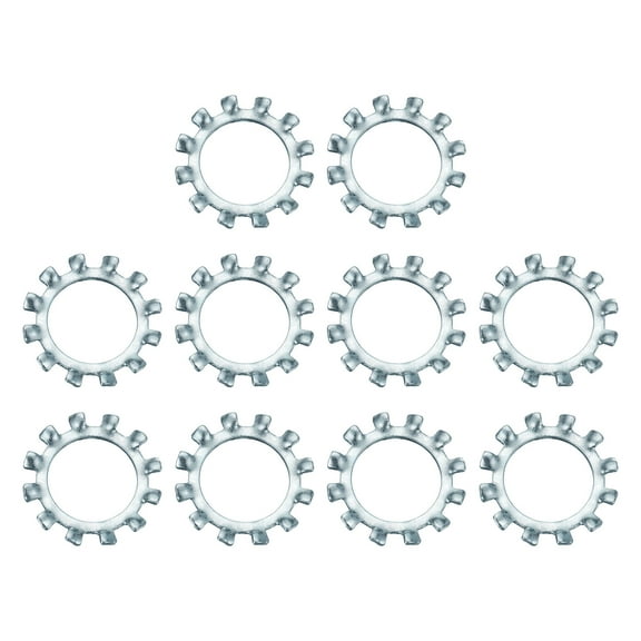 10Pcs SAE 3/4" Zinc-Plated Carbon Steel External Tooth Lock Washer