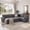 Gray, variant on DTTRA 111" Corduroy U-Shaped Sectional Sofa Bed with Pull Out Sleeper, Gray