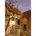 thumbnail image 2 of Adolph Tidemand 14x18 Gold Ornate Wood Frame and Double Matted Museum Art Print Titled - Old German Farm (1840), 2 of 4