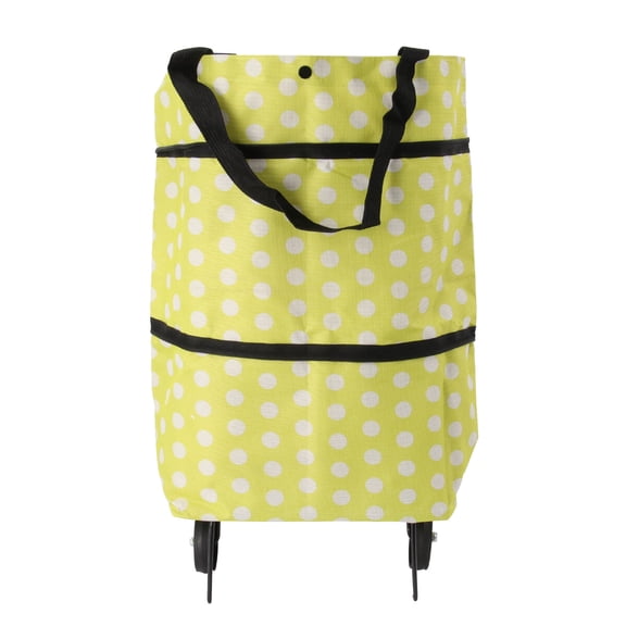 Homoyoyo Reusable Foldable Grocery Trolley Bag with Wheels, Oxford Cloth Shopping Cart for Women, 1 Set