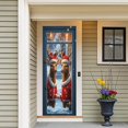 thumbnail image 4 of Panneau de Porte Vache Tapisserie Décorative Rideau de Fête de Noël Festif pour Porte d'Entrée et Entrée, 4 of 5