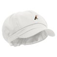 thumbnail image 4 of Brazillian Carnival Bird Embroidered Cotton Elastic Big Size Newsboy Cap - White 2XL-3XL, 4 of 5