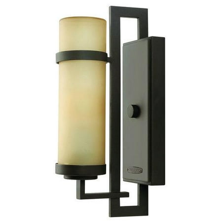 Hinkley Cordillera - One Light Outdoor Wall Mount, Buckeye Bronze Finish with Amber Etched Glass