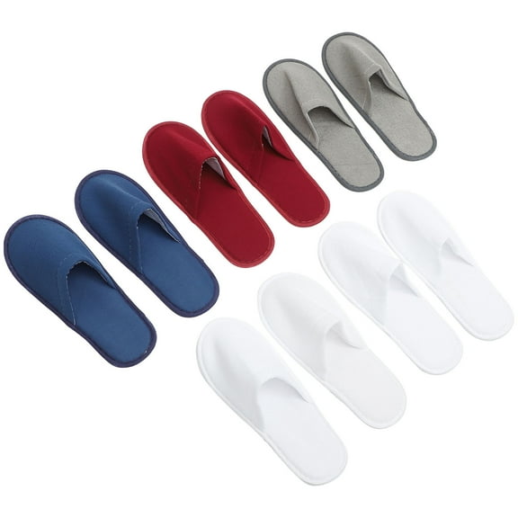NICEXMAS Single Use Slippers Slippers for Guests Brushed Cloth 5 Pairs