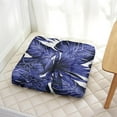 thumbnail image 3 of Tropical Leaf Seat Cushion&nbsp;– 22x22 Inch Floor Pillow, Soft Dutch Velvet, Lush Palm & Jungle Foliage (Vibrant Island Aesthetic), 3 of 7