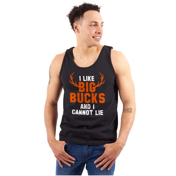 I Like Big Bucks Funny Hunting Tank Top Sleeveless Tee Men Brisco Brands S
