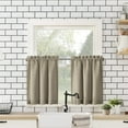 thumbnail image 2 of Namzi Half Window Curtains for Kitchen, 2 slice Curtains & Valances, 137*114cm Light Filtering Rod Pocket Curtains for Small Windows, Easy to Install Polyester Curtain.Khaki, 2 of 5