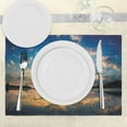 thumbnail image 3 of Ambesonne Ride the Wave Place Mats Set of 4, Surfer on Coast, Standard Size,, 3 of 6