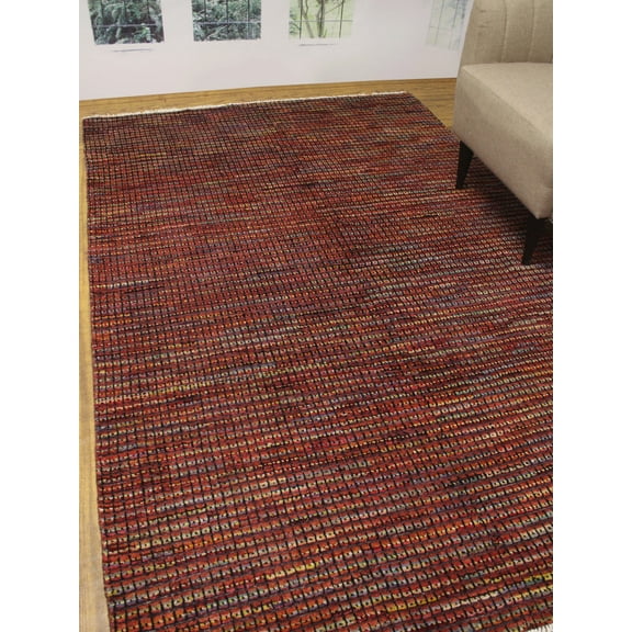 Peshawar Stewart Blue/Purple Rug, 5'7" x 8'5"