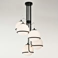 thumbnail image 2 of Jahal 19 in. 5-Light Indoor Matte Black Finish Chandelier with Light Kit, 2 of 5