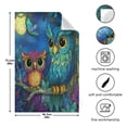 thumbnail image 3 of Wobogo Pretty Owl Kitchen Towel 1 Piece Large Cotton Dishcloth Premium Absorbency Set with Hanging Loop, 3 of 7