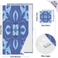thumbnail image 3 of Blue Mexican Talavera Towels Highly Absorbent Cotton Towels Set of 2, Premium Spa & Hotel Quality Quick Dry Towel Set 54 x 27 Inches Bathroom Towels, 3 of 7