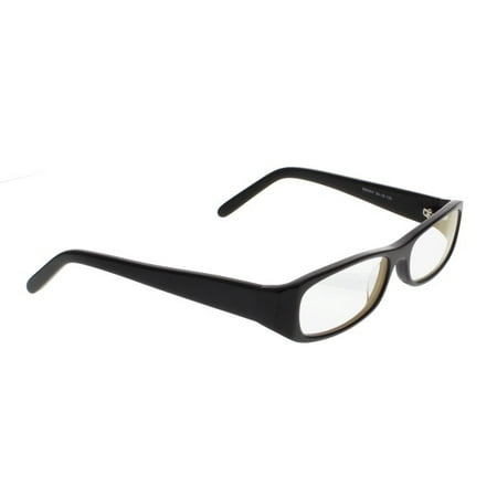 Night Driving Glasses With Clear Poly Double Sided Anti-reflective Coating - Black Plastic Frame - 52-18-135.