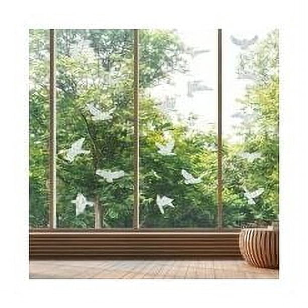Pegatinas de seguridad para pájaros, pegatinas anticolisión para ventanas, protegen y evitan colisiones de aves, vinilos no adhesivos, impresión a doble cara para puertas, ventanas y vidrios (40