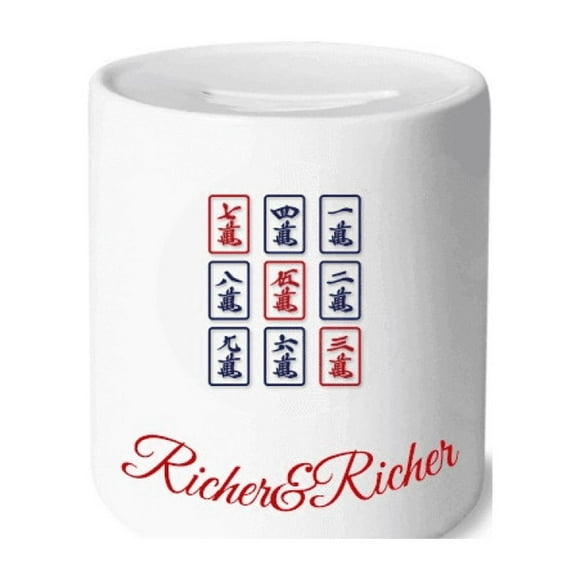 Kaleidoscope Mahjong Art Deco Fashion Rich and Rich Bank Saving Box Coin