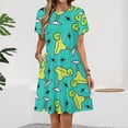 thumbnail image 2 of Margarita Time Dress Summer Street Style Dresses Female Short Sleeve Printed Sundress, 2 of 7