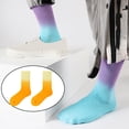 thumbnail image 3 of Calcetines de Tubo Macarena Largos Degradados para Mujer Amarillo Naranja, 3 of 8