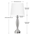 thumbnail image 2 of NiteLoom 22.5" Set of 2 Table Lamps, 3-Way Dimmable Nightstand Lights with USB A+C Charging Ports, Modern Lamps for Bedroom Dorm Office, 2 of 8
