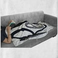 thumbnail image 6 of Saying Soft Flannel Fleece Throw Blanket, Inspirational Lettering Hand-drawn Detailed and Calligraphic Font, Cozy Plush for Indoor and Outdoor Use, 50" x 60", Indigo and White, by Ambesonne, 6 of 6