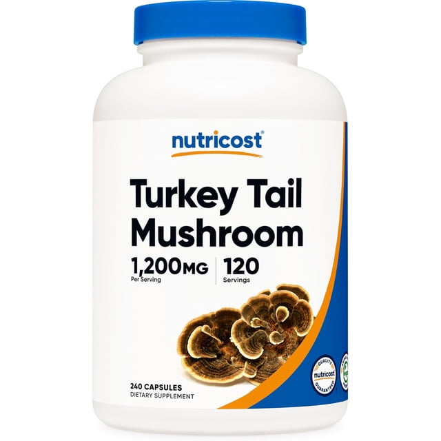 Nutricost Turkey Tail Mushroom | 1,200 Mg Per Serving | 60 Servings | 120 Capsules