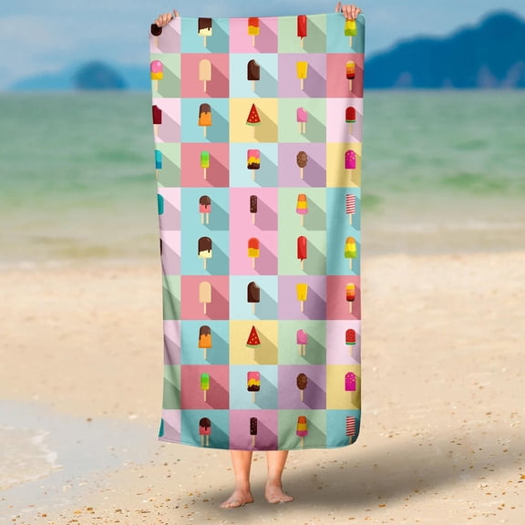 Pospsicles Beach Towel , Summer Beach Towel , Beach Towel, Pool Towel,Spring Break Towel,Summer Popsicles Towel, Summer VaC1Ation, Beach