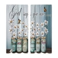 thumbnail image 2 of Mason Jar Daisy Butterfly God Quote Kitchen Curtain,Short Panel Window Valance for Sink,Breakfast Nook,Home Decor, 2 of 5