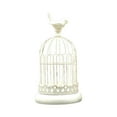 thumbnail image 1 of Portavelas de hierro para velas votivas, portavelas para velas de té con forma de jaula minimalista para pájaros Blanco 14x26cm, 1 of 7