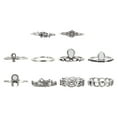 thumbnail image 1 of Miangastore 10pcs Vintage Finger Rings Unique Alloy Rings Baroque Styled Finger Jewelries, 1 of 9