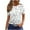 White, variant on T Shirts for Women Women's Casual and Fashionable Printed T-Shirt with Round Neck and Short Sleeved
