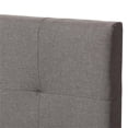thumbnail image 4 of Baxton Studio Brookfield Lit Simple Rembourré à Panneaux, Gris, 4 of 7