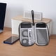 thumbnail image 3 of Bolsa organizadora para cables de datos | Estuche para almacenamiento de auriculares | Tejido resistente al agua | 2 compartimentos | Funda para accesorios electrónicos de viaje | 8.7 x 5.1 x 1.6, 3 of 7