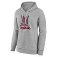 thumbnail image 2 of Women's Gray St. Louis Cardinals Fastball Pullover Hoodie, 2 of 3