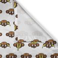 thumbnail image 5 of Ambesonne Cartoon Grommet Curtain, Funny Monkeys Bananas, 50" x 72", Brown Pale Brown Yellow, 5 of 6