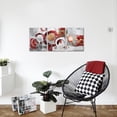 thumbnail image 5 of Abstract Circle Wall Art ART -Circle Line, Red and White Canvas Prints Abstract Canvas Wall Art 12"x16" x 3 Pieces, 5 of 10