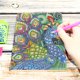 thumbnail image 4 of Cuadros Decorativos DIY pavo real forma especial diamante pintura 50 páginas A5 Sketchbook libro de dibujo JShteea Nuevos Originales, 4 of 8